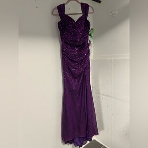 Elegant Purple Sequin Gown